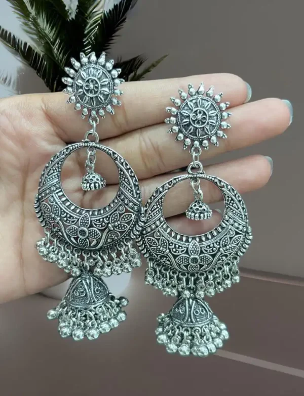 Oxidised German Silver Earrings