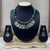 Oxidised German silver necklace