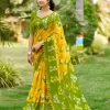 Cotton Saree with Pom Pom Lace