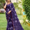 Cotton Saree with Pom Pom Lace