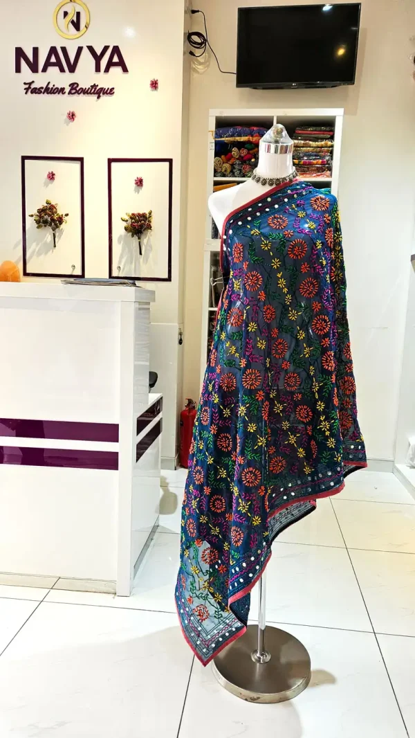 Phulkari Dupatta on Chiffon