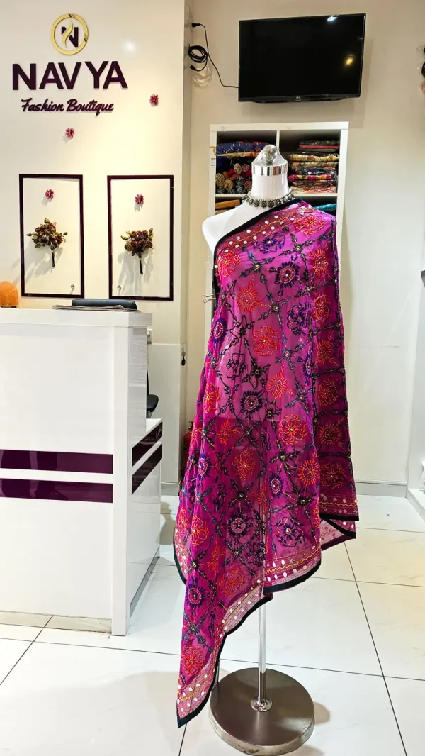 Phulkari Dupatta on Chiffon