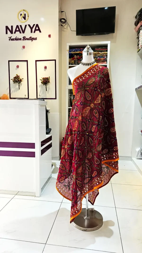 Phulkari Dupatta on Chiffon