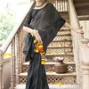 Satin Chiffon Saree for Women