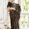 Satin Chiffon Saree for Women