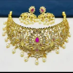 Gold Plated Choker Necklace Set