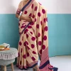 Polka Dot Printed Satin Saree