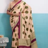 Polka Dot Printed Satin Saree