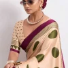 Polka Dot Printed Satin Saree
