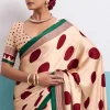Polka Dot Printed Satin Saree