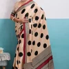 Polka Dot Printed Satin Saree