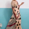 Polka Dot Printed Satin Saree