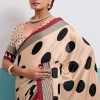 Polka Dot Printed Satin Saree