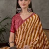 Satin Striped Saree
