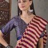 Satin Striped Saree