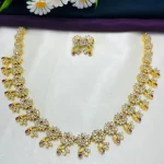 Gold Plated Floral Necklace Set